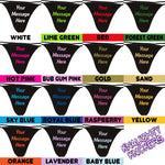 PERSONALIZED THONG underwear Your MESSAGE choice of colors and logo sexy funny rude slutty slut bachelorette hen party the panty game