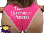 DADDYS DEEPTHROAT PRINCESS Cute Pink Bikini Panties owned oral slave pink bikini panty collar collared babygirl Kitten cgl ddlg plus size