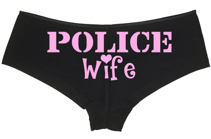 POLICE WIFE - BLACK BOYSHORT