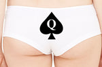 QUEEN of SPADES for BBC lovers owned boy short panty Panties boyshort sexy funny rude slutty slut collar collared hotwife hot wife white