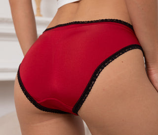Sissy - Red Bikini Black Lace