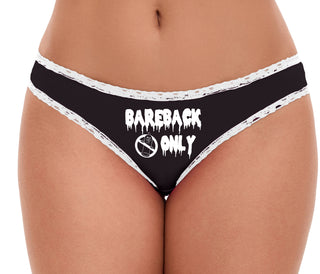 Bareback Only - Black Bikini White Lace