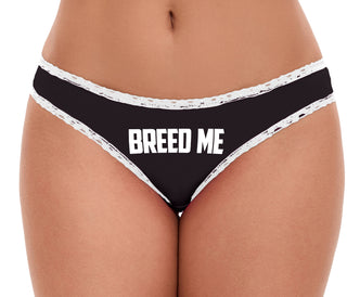 Breed Me - Black Bikini White Lace
