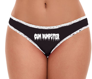 Cum Dumpster - Black Bikini White Lace