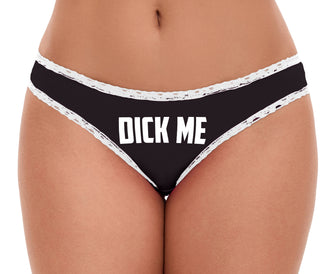 Dick Me - Black Bikini White Lace