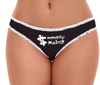 Money Maker - Black Bikini White Lace
