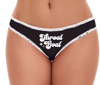 Throat Goat - Black Bikini White Lace