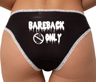 Bareback Only Bikini - Black with White Lace