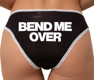 Bend Me Over Bikini - Black with White Lace