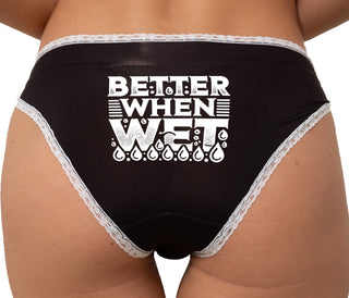 Better When Wet Bikini - Black with White Lace