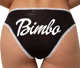 Bimbo Bikini - Black with White Lace