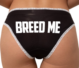 Breed Me Bikini - Black with White Lace
