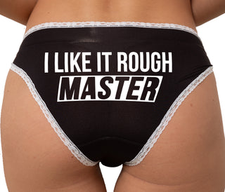 I Like It Rough Master Bikini - Black with White Lace