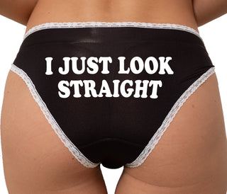 I Just Look Straight Bikini - Black with White Lace
