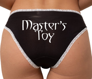 Master's Toy Bikini - Black with White Lace