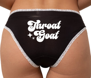 Throat Goat Bikini - Black with White Lace