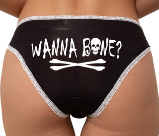 Wanna Bone Bikini - Black with White Lace