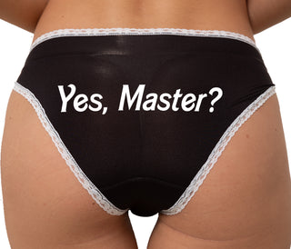 Yes Master Bikini - Black with White Lace
