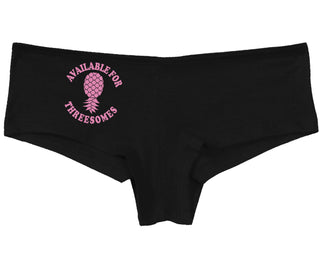 Available for Threesomes - Swinger Pineapple - Black Boyshort