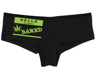 Hello My Name Is Baked - Black Boy Short