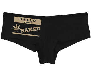 Hello My Name Is Baked - Black Boy Short