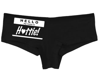 Hello My Name Is Hottie - Black Boy Short