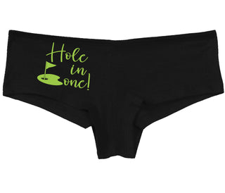 Hole In One - Suggestive Golf - Black Boy Short