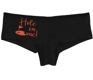 Hole In One - Suggestive Golf - Black Boy Short