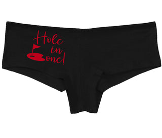 Hole In One - Suggestive Golf - Black Boy Short