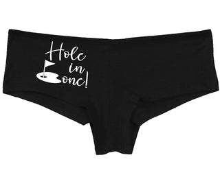 Hole In One - Suggestive Golf - Black Boy Short