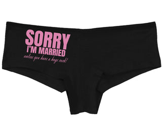 Sorry I'm Married Unless You Have A Huge Cock - Black Boy Short