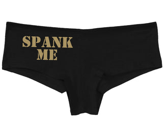 Spank Me. Stencil Design - Black Boy Short