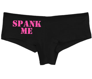 Spank Me. Stencil Design - Black Boy Short