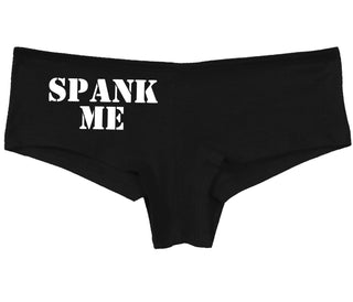Spank Me. Stencil Design - Black Boy Short