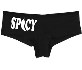 Spicy - Cute Pepper Logo - Black Boy Short