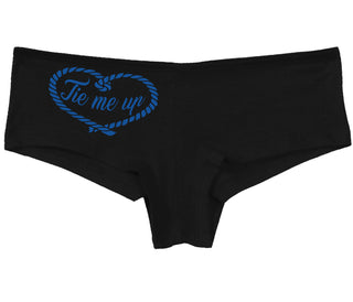 Tie Me Up - Cute Rope Design - Black Boy Short