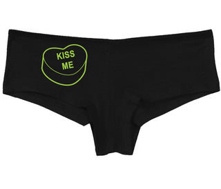 Valentines Day Candy - Kiss Me - Black Boy Short