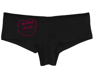Valentines Day Candy - Wanna Fuck - Black Boy Short
