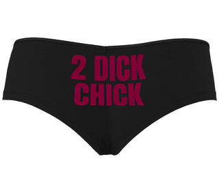 2 Dick Chick - Black Boyshort