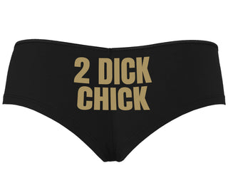 2 Dick Chick - Black Boyshort