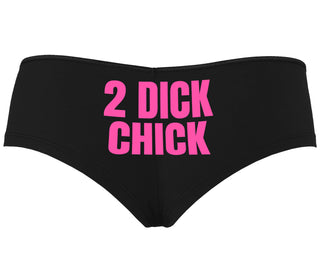 2 Dick Chick - Black Boyshort