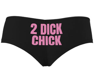 2 Dick Chick - Black Boyshort