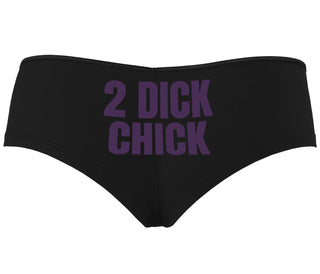 2 Dick Chick - Black Boyshort