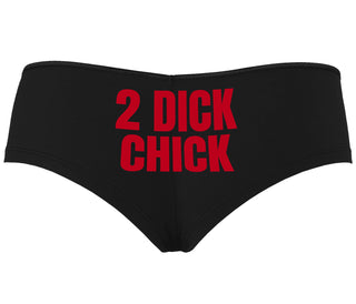 2 Dick Chick - Black Boyshort