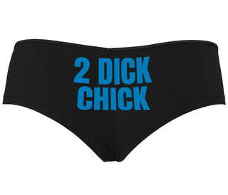 2 Dick Chick - Black Boyshort