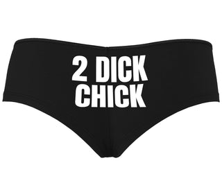 2 Dick Chick - Black Boyshort