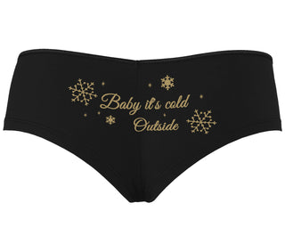 Baby It's Cold Outside - Black Boyshort
