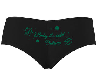 Baby It's Cold Outside - Black Boyshort