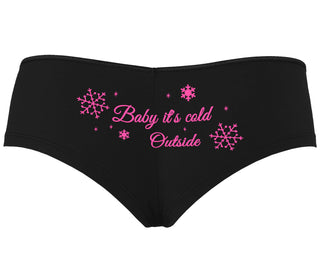 Baby It's Cold Outside - Black Boyshort