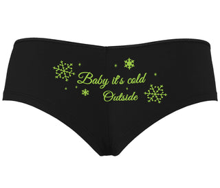 Baby It's Cold Outside - Black Boyshort
